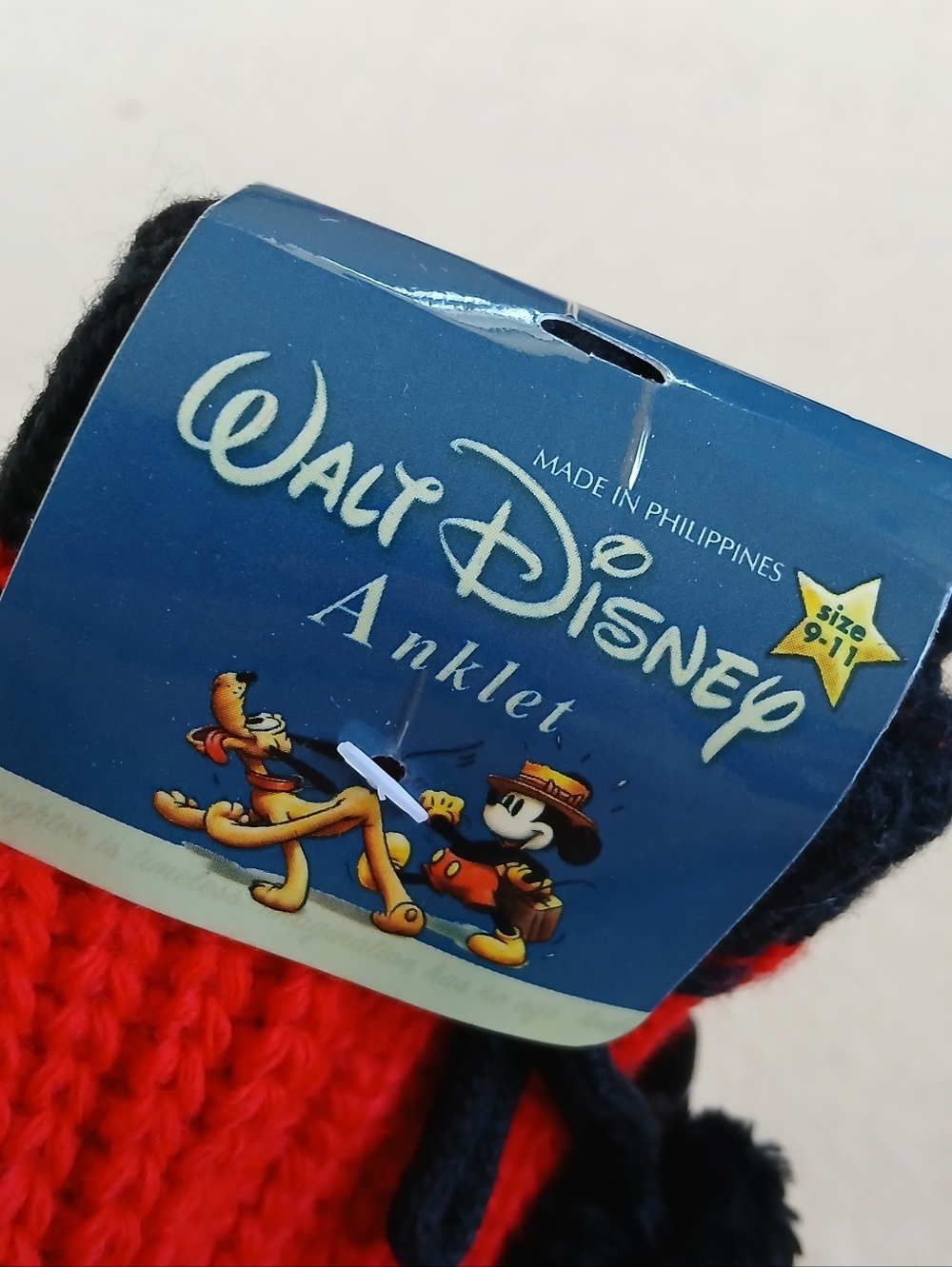 walt disney ♡ mickey mouse anklet slipper socks vintage vibes knit - Picture 3 of 6